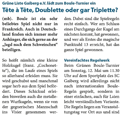 Bammentaler Gaiberger Wiesenbacher Woche Nr. 18, 02.05.2019